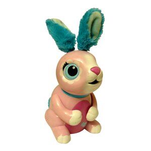 Interactive Zoomer Hungry Bunny Rabbit Toy Fluffy Blue Ears & Tail Easter